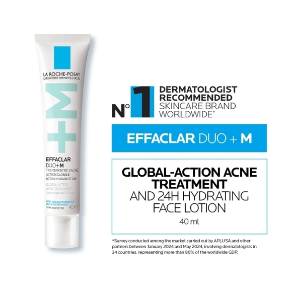2 X 40ml LA ROCHE POSAY Effaclar Global Duo+ M Global Acne Treatment Lotion BNIB - Picture 3 of 6